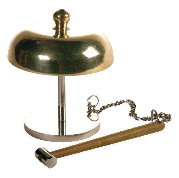Metal Boxe Gong de table en acier avec maillet en bois, équipement d'arbitrage pour boxe et sports de combat