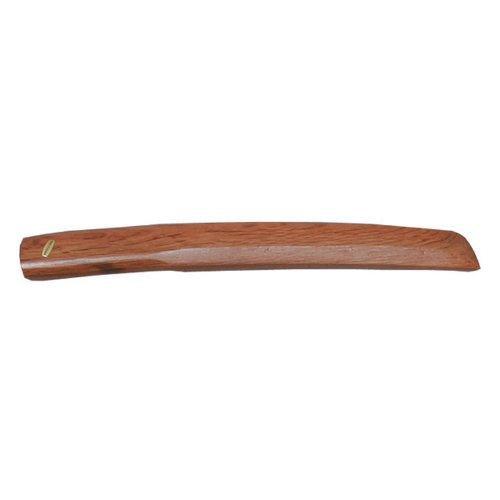 Tanto d'entraînement en bois de ramin rouge, lame droite rigide, 29 cm pour maniement et self-défense.
