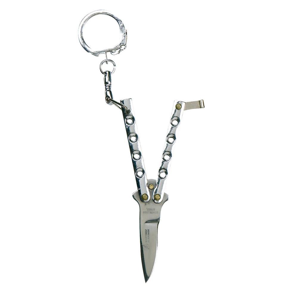 Porte-clés Couteau paillon, Balisong FUJIMAE