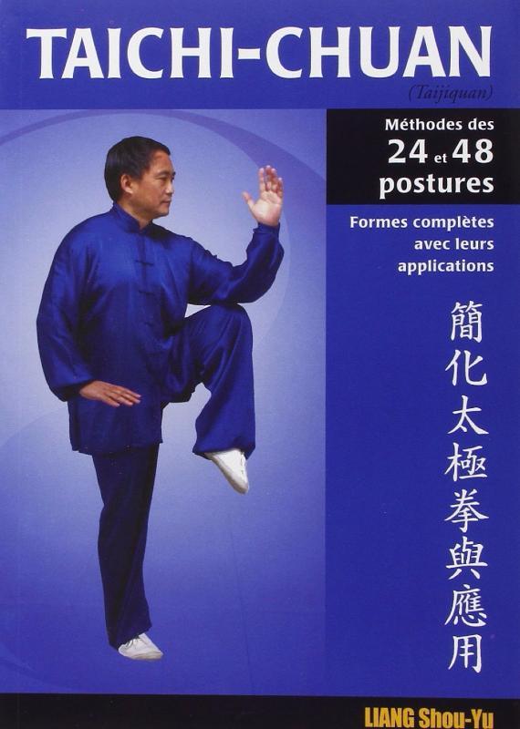 Cover of Taichi-Chuan méthode book showing a man demonstrating a martial arts posture in a blue outfit against a blue background