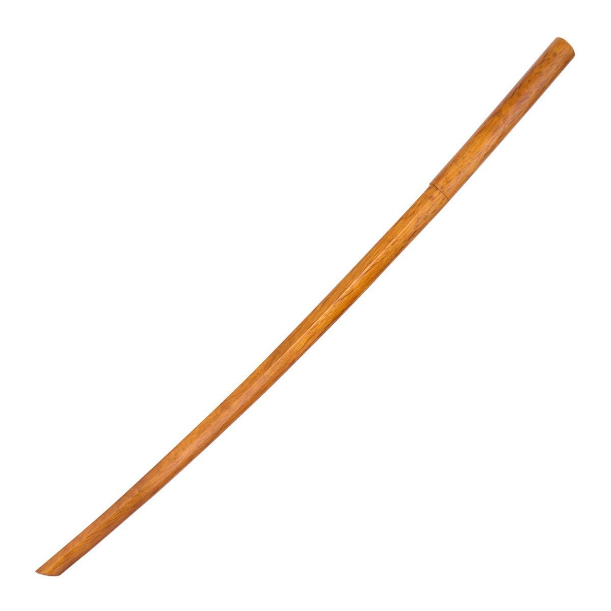 Bokken Supérieur en Chêne Rouge FUJIMAE wooden martial arts training sword with Tsuba guard, durable and balanced for Aïkido and Kendo practice.
