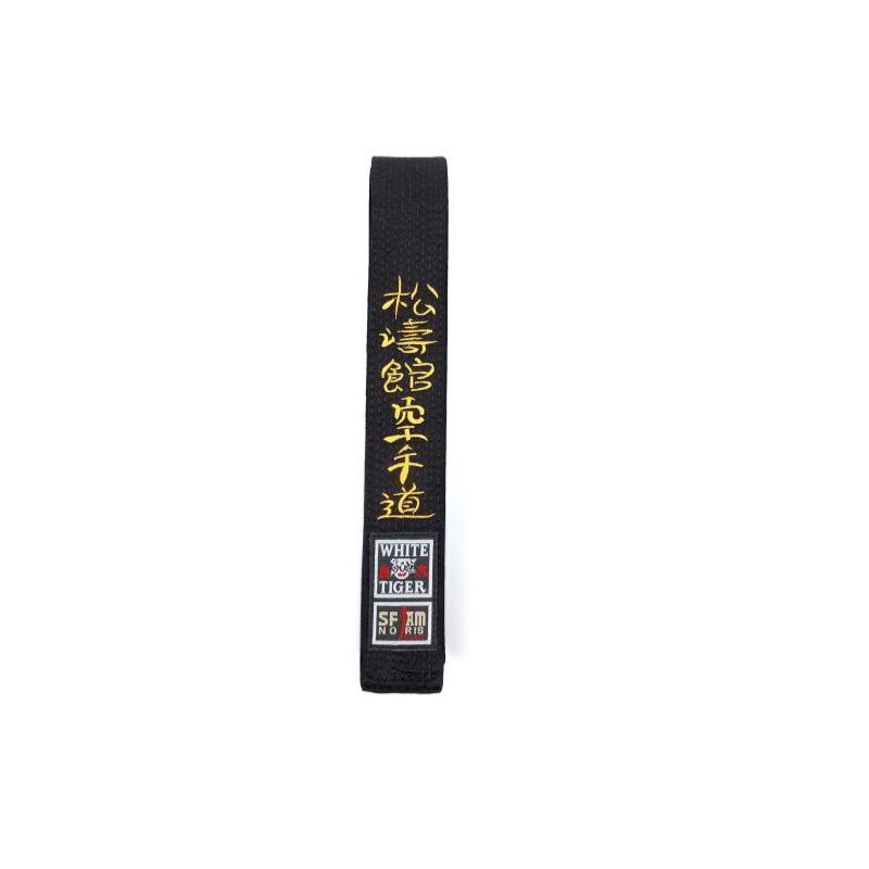 Ceinture noire White Tiger Noris brodée