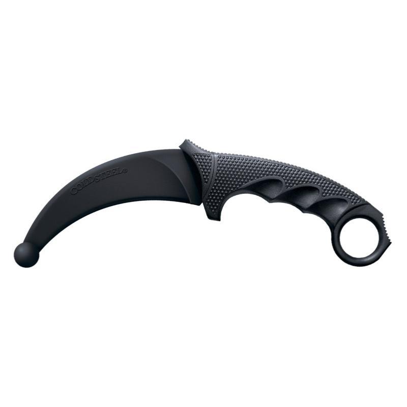 Black Cold Steel Karambit training knife with curved santoprene blade and ergonomic handle