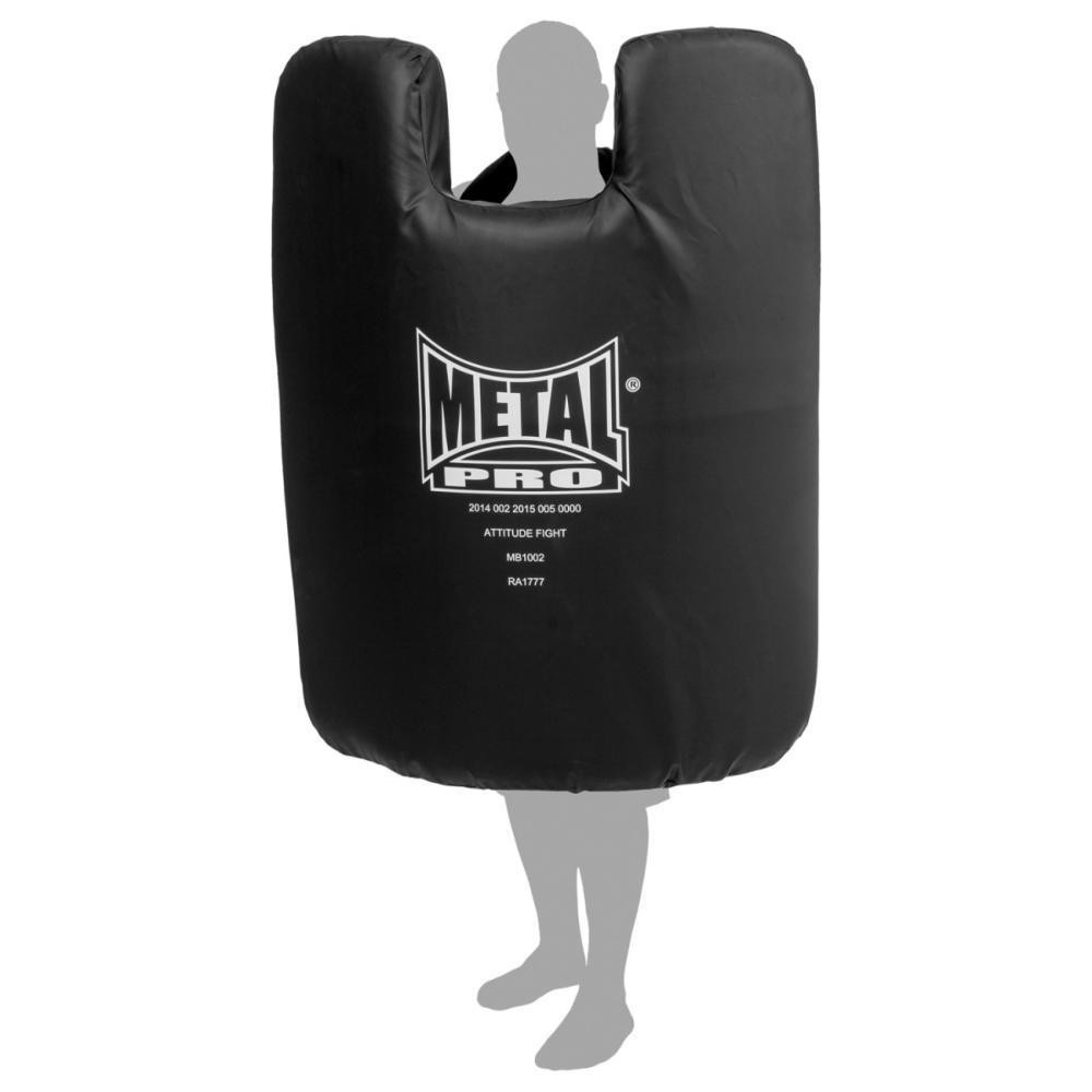 Black giant striking shield Metal Boxe bouclier de frappe with reinforced PU and large handles for self-defense training