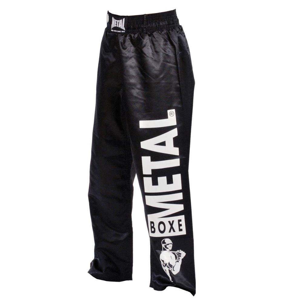 Metal Boxe - Pantalon Full Contact Visual Blanc Taille 170 - Silk Satin Polyester