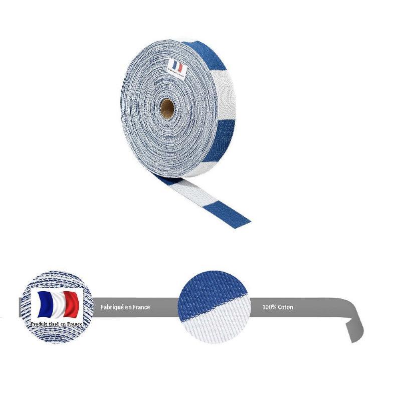 Rouleau de ceinture Yoseikan Budo Noris - Blanc/Bleu - Boutique des Arts Martiaux