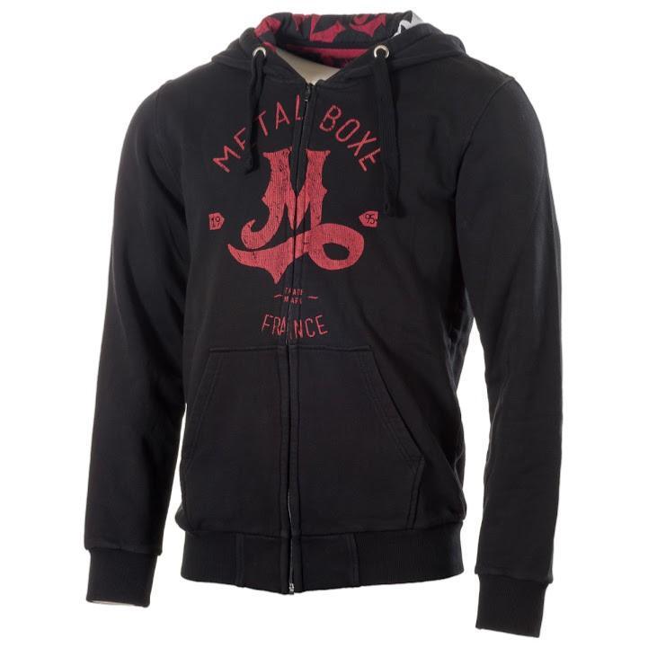 sweat-shirt-zippe-capuche-homme-metal-boxe