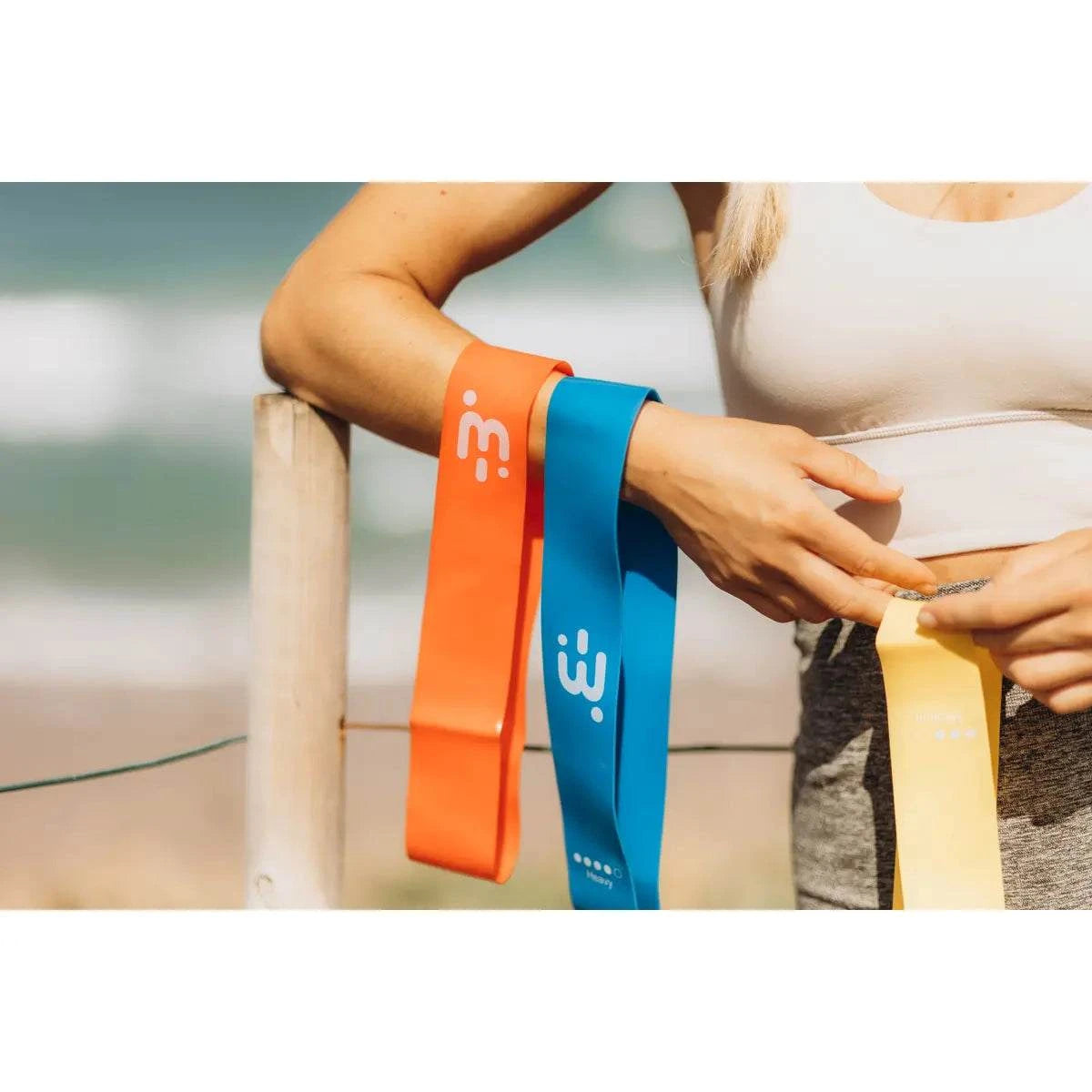 Bandes plates aérobic en latex Bliss pour le stretching