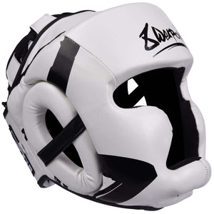Casque de boxe 8 WEAPONS Unlimited blanc et noir avec protection haute densité et ajustement confortable