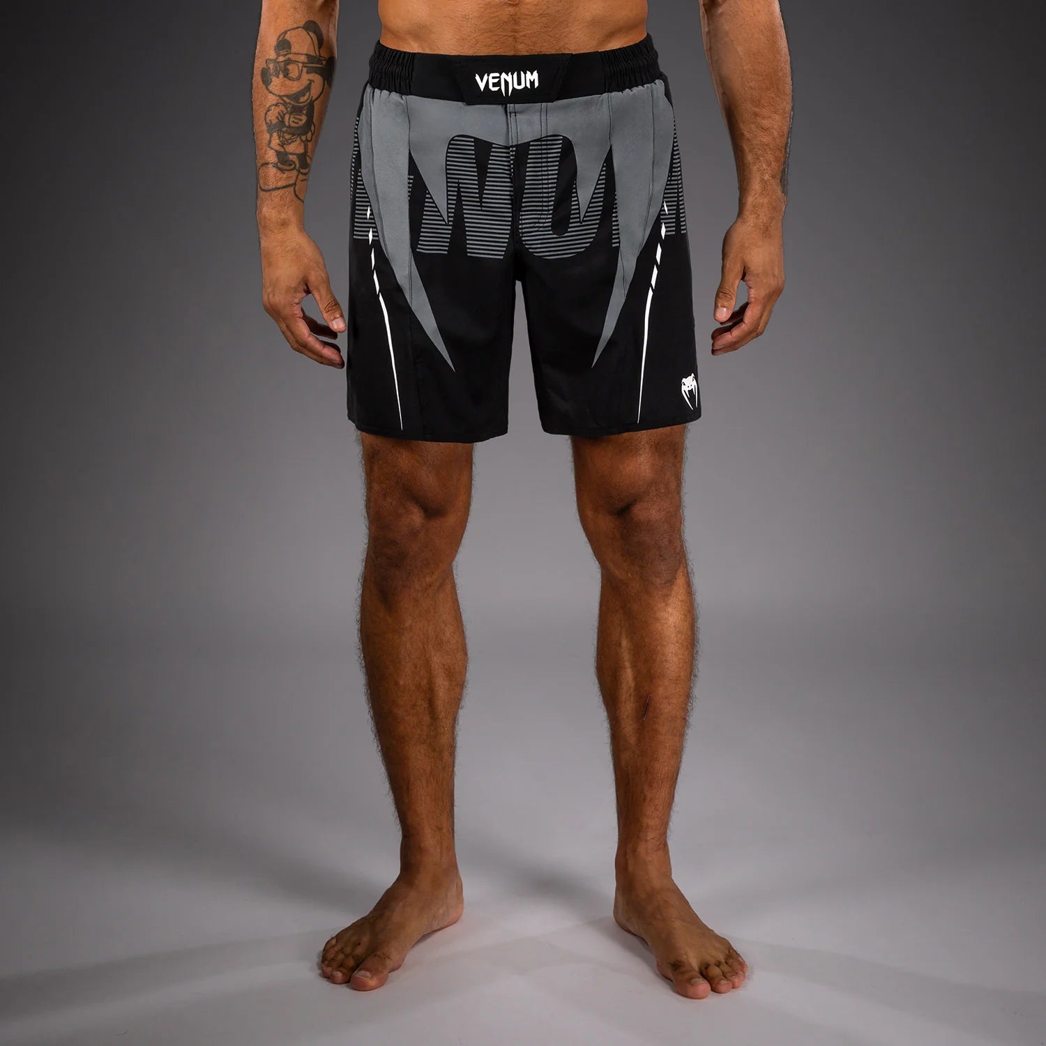 Fightshorts Venum Adrenaline – Noir/Argent/Gris