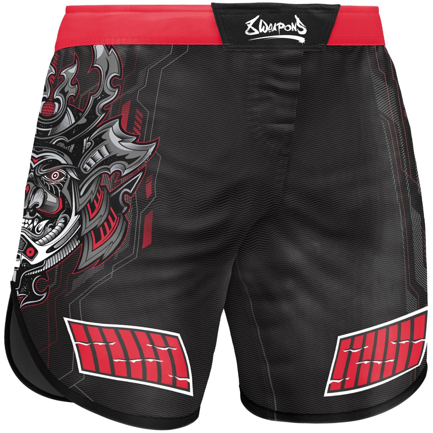 Fightshort - 8 WEAPONS - Samurai 2.0 - Noir/Rouge