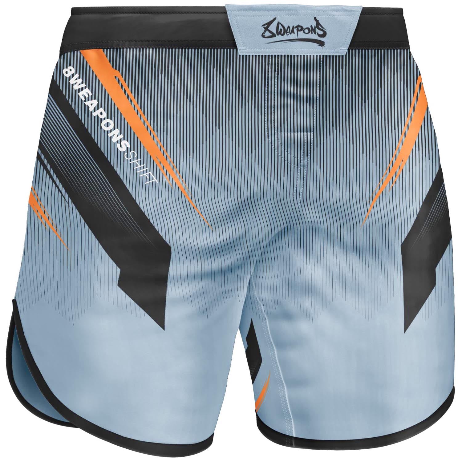 Fightshort - 8 WEAPONS - shift - Gris glacé/Orange