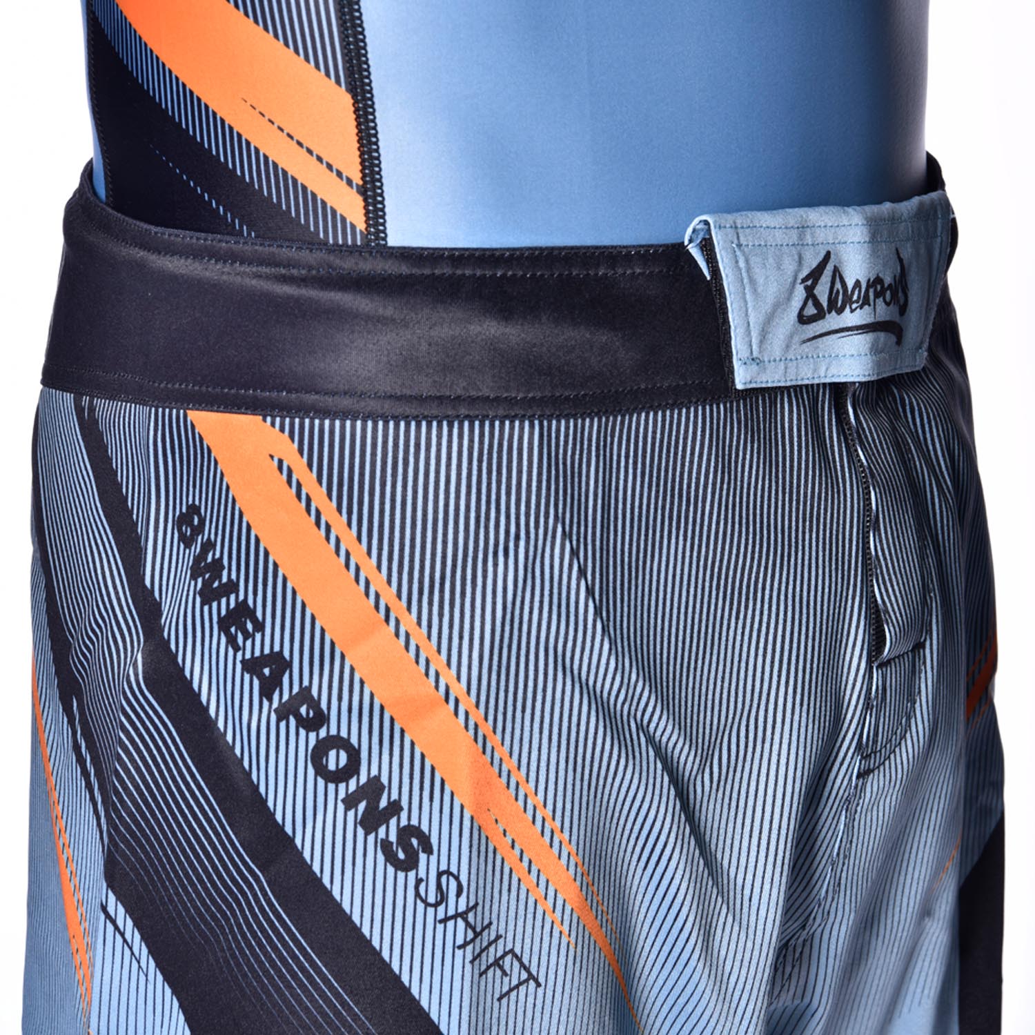 Fightshort - 8 WEAPONS - shift - Gris glacé/Orange