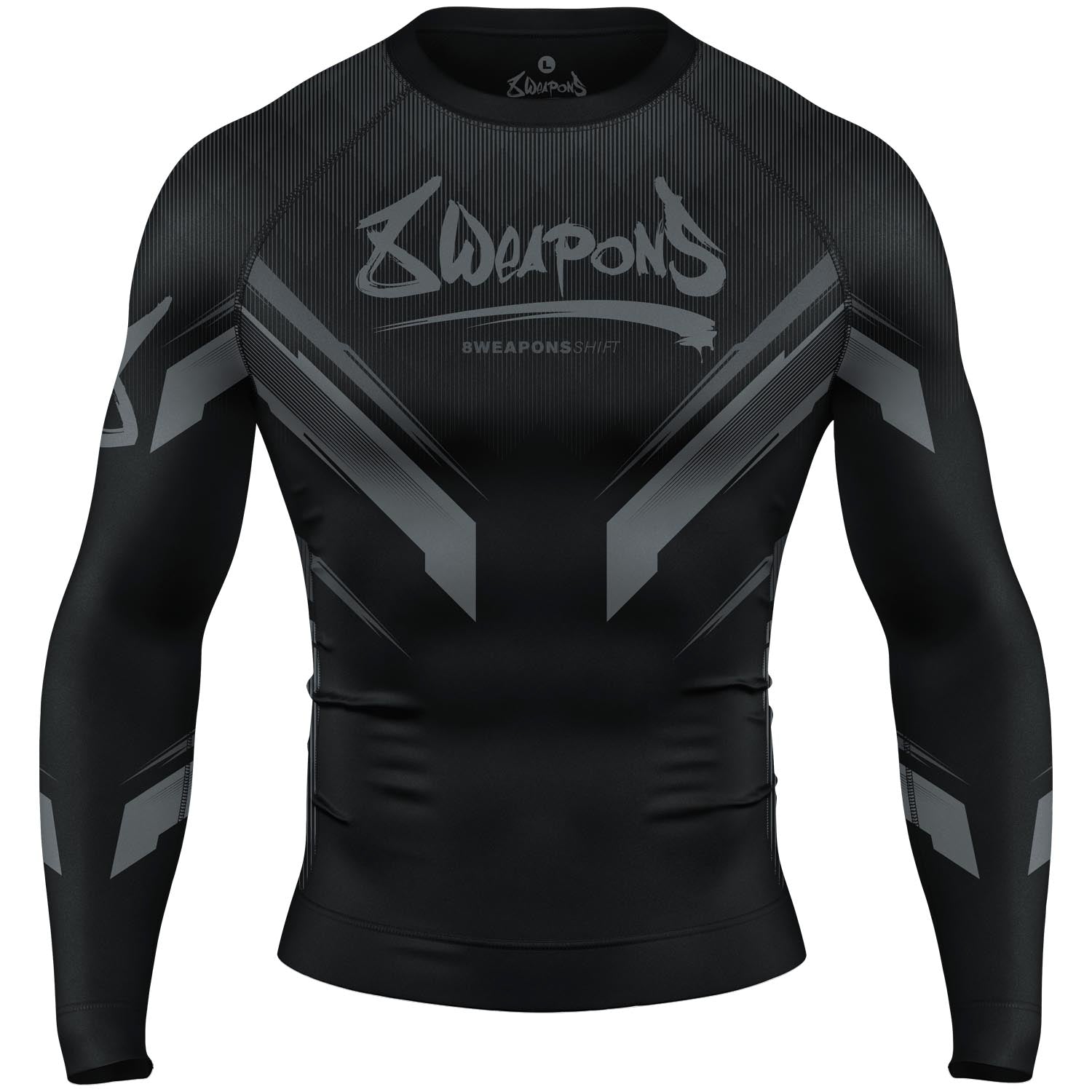 Rashguard Manches Courtes - 8 WEAPONS - Shift - Noir/Noir