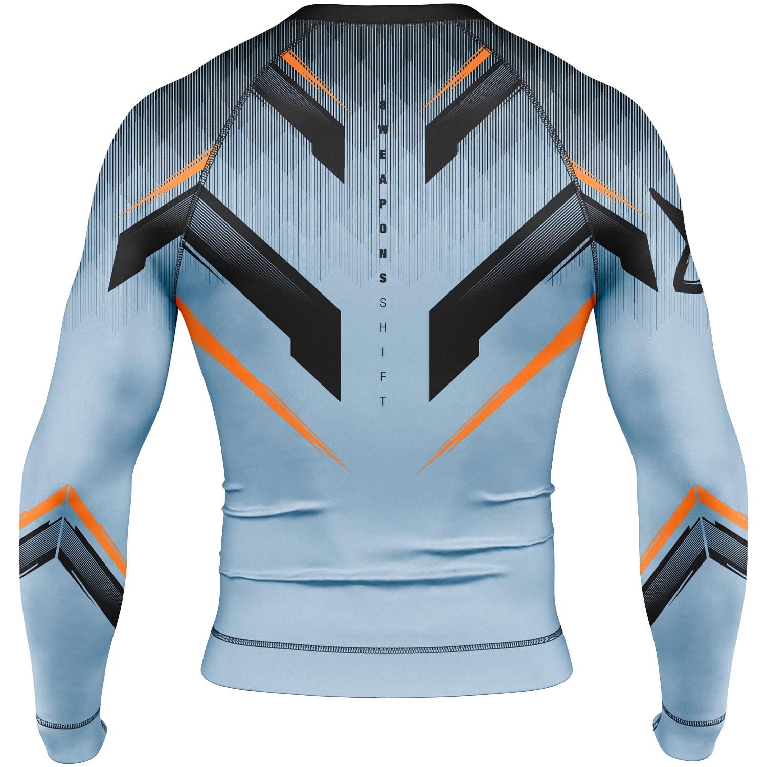Rashguard Manches Longues - 8 WEAPONS - Shift - Gris Glacé/Orange