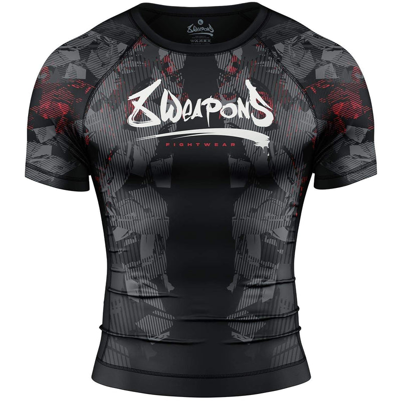 Rashguard Manches Courtes - 8 WEAPONS - Hit 2.0 - Noir/Rouge
