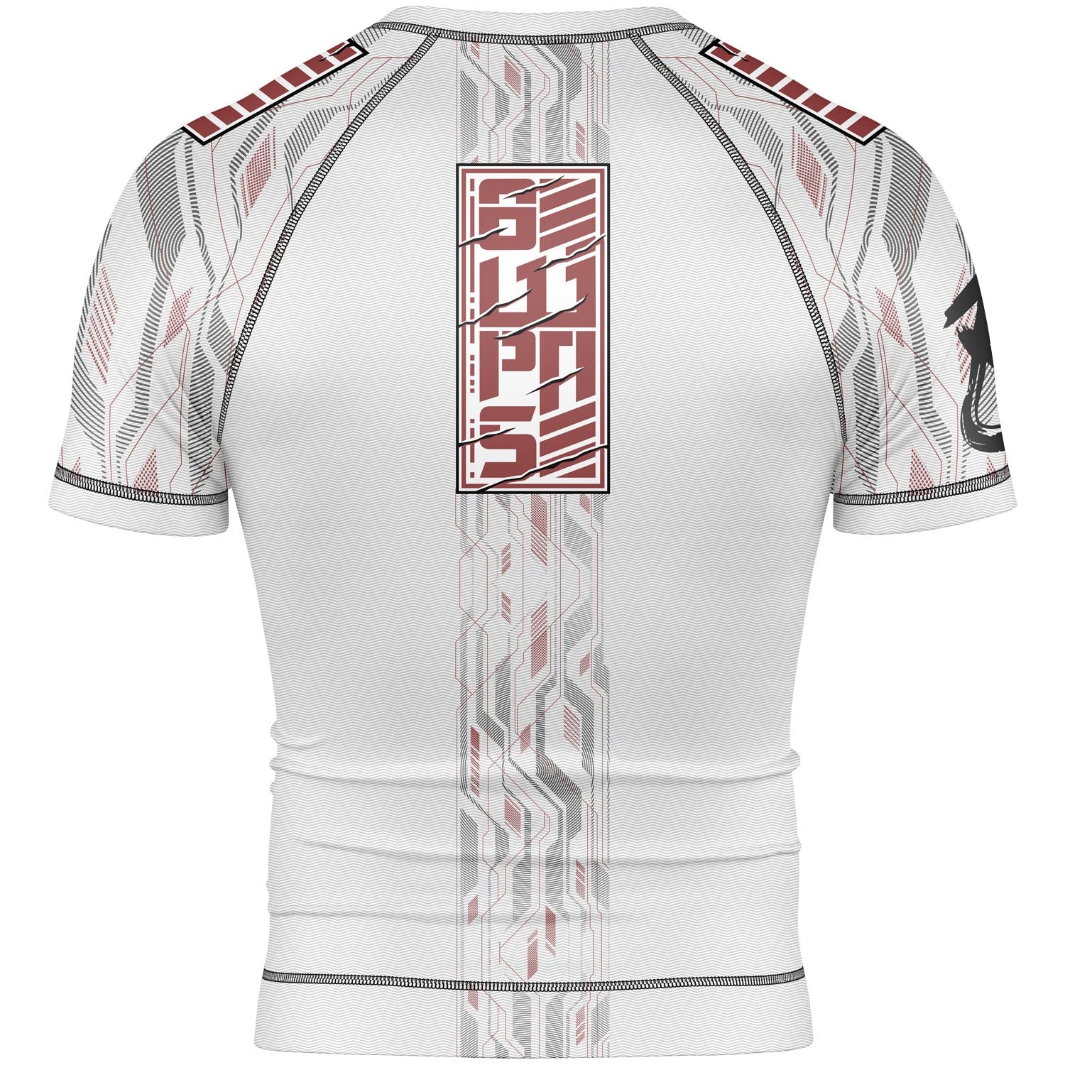 Rashguard Manches Courtes - 8 WEAPONS - Samurai 2.0 - Blanc/Rouge