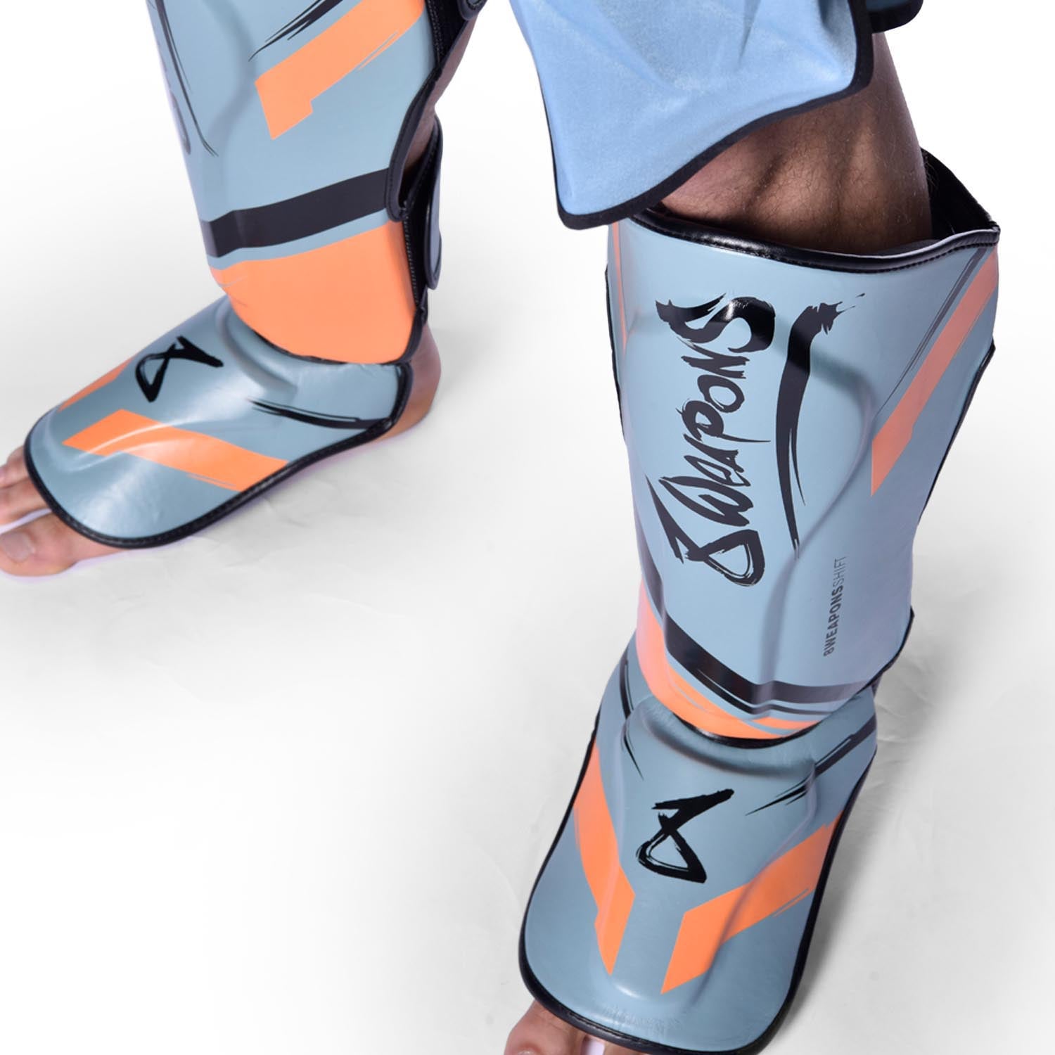 Protège-tibias - 8 WEAPONS - Shift - Gris glacé/orange