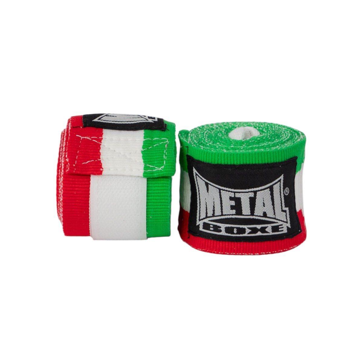 Bandes de Maintien Metal Boxe en coton élastique pour protection et confort des poignets lors d'entraînements de boxe et sports de combat.