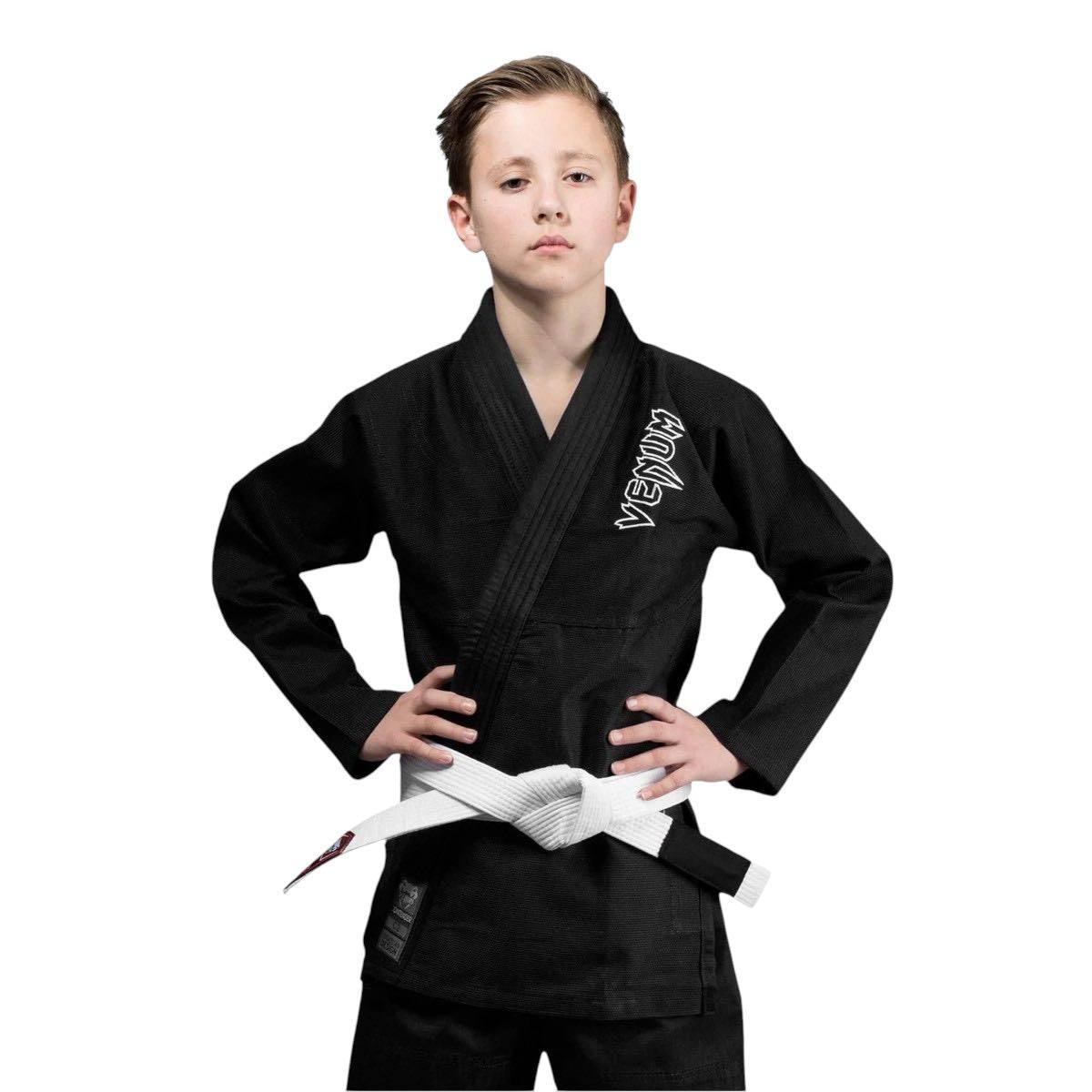 Kimono JJB enfant Venum Contender + Ceinture Blanche - Noir