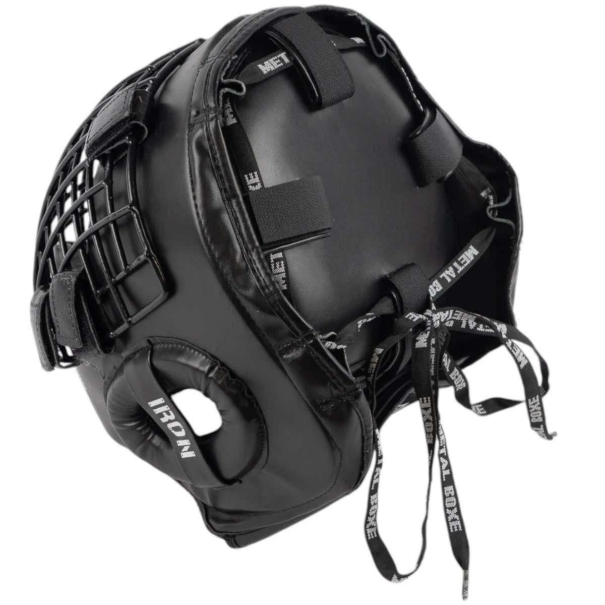 Casque à grille amovible Metal Boxe MB423G noir