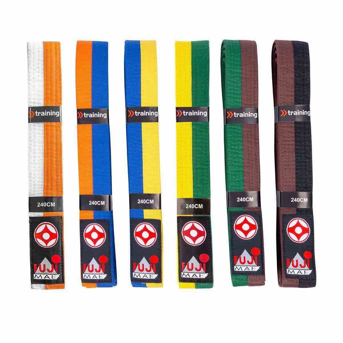 Ceinture officielle Kyokushinkai bicolore FUJIMAE