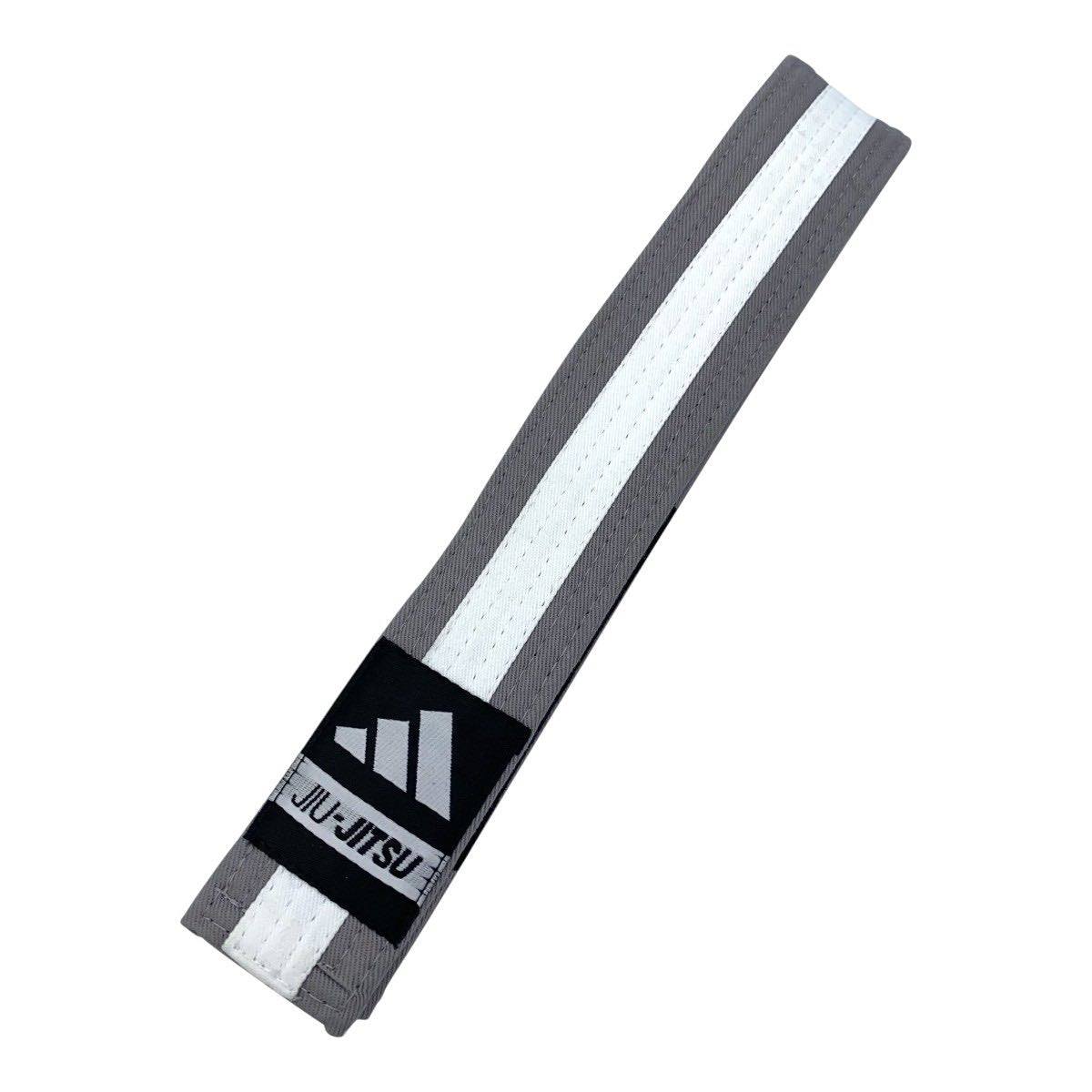 Ceinture de JJB Jiu Jitsu Brésilien Adidas Enfant Bicolore gris blanc