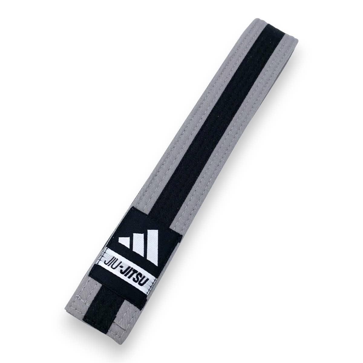 Ceinture de JJB Jiu Jitsu Brésilien Adidas Enfant Bicolore Gris Noir