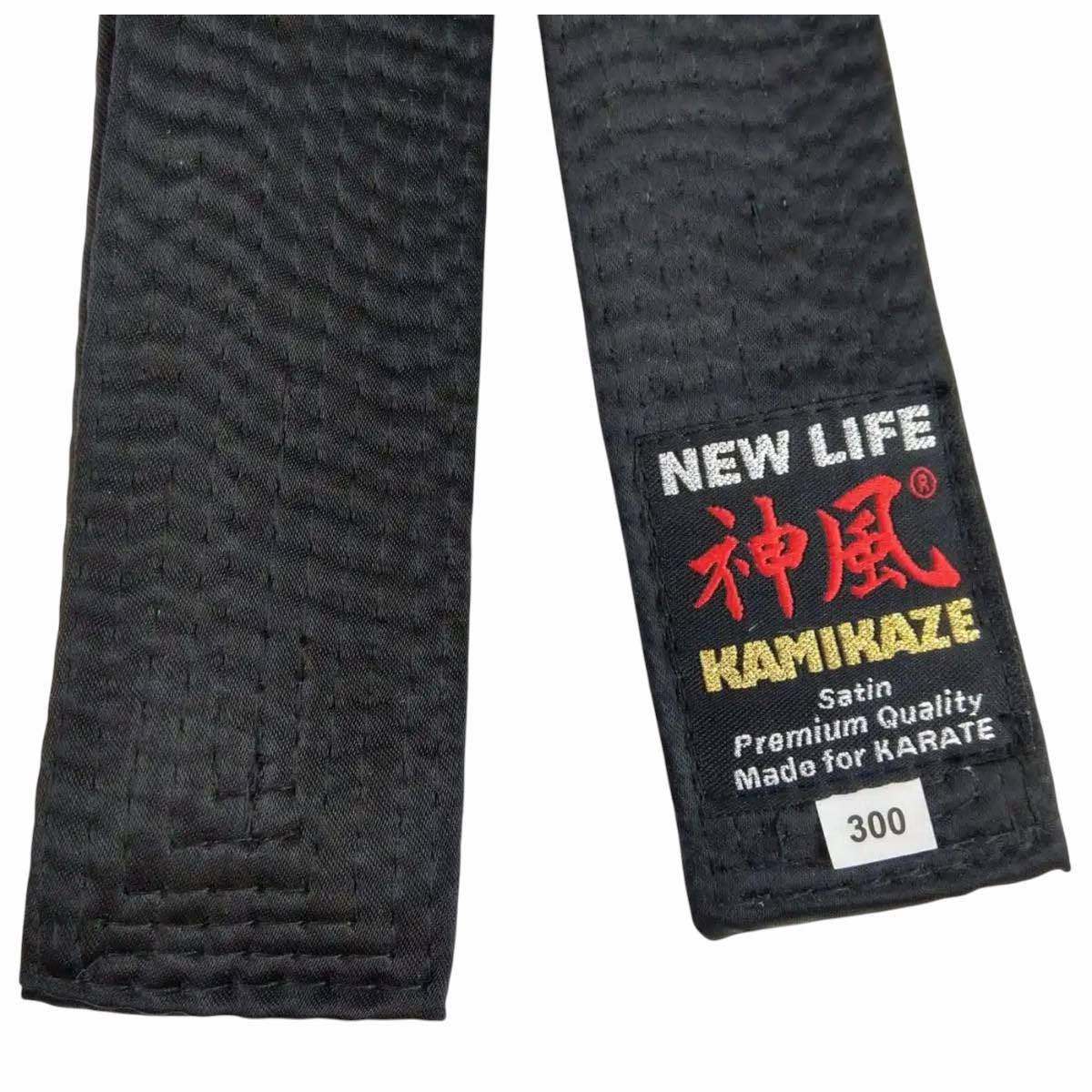 Ceinture noire Kamikaze New Life Premium Satin