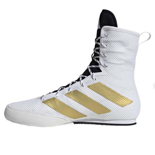 Chaussures de Boxe Anglaise Adidas Box Hog III - Blanc/Or 46 2/3 - Boutique des Arts Martiaux et Sports de Combat