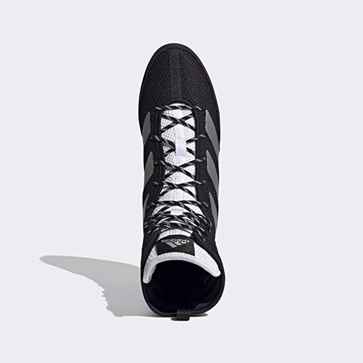 Chaussures de Boxe Anglaise Adidas Box Hog III - Noir/Blanc - Boutique des Arts Martiaux et Sports de Combat