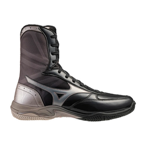 Chaussures de boxe Mizuno Wave Monster Noir Naoya Inoue avec technologie Mizuno Wave pour amorti et stabilité optimale