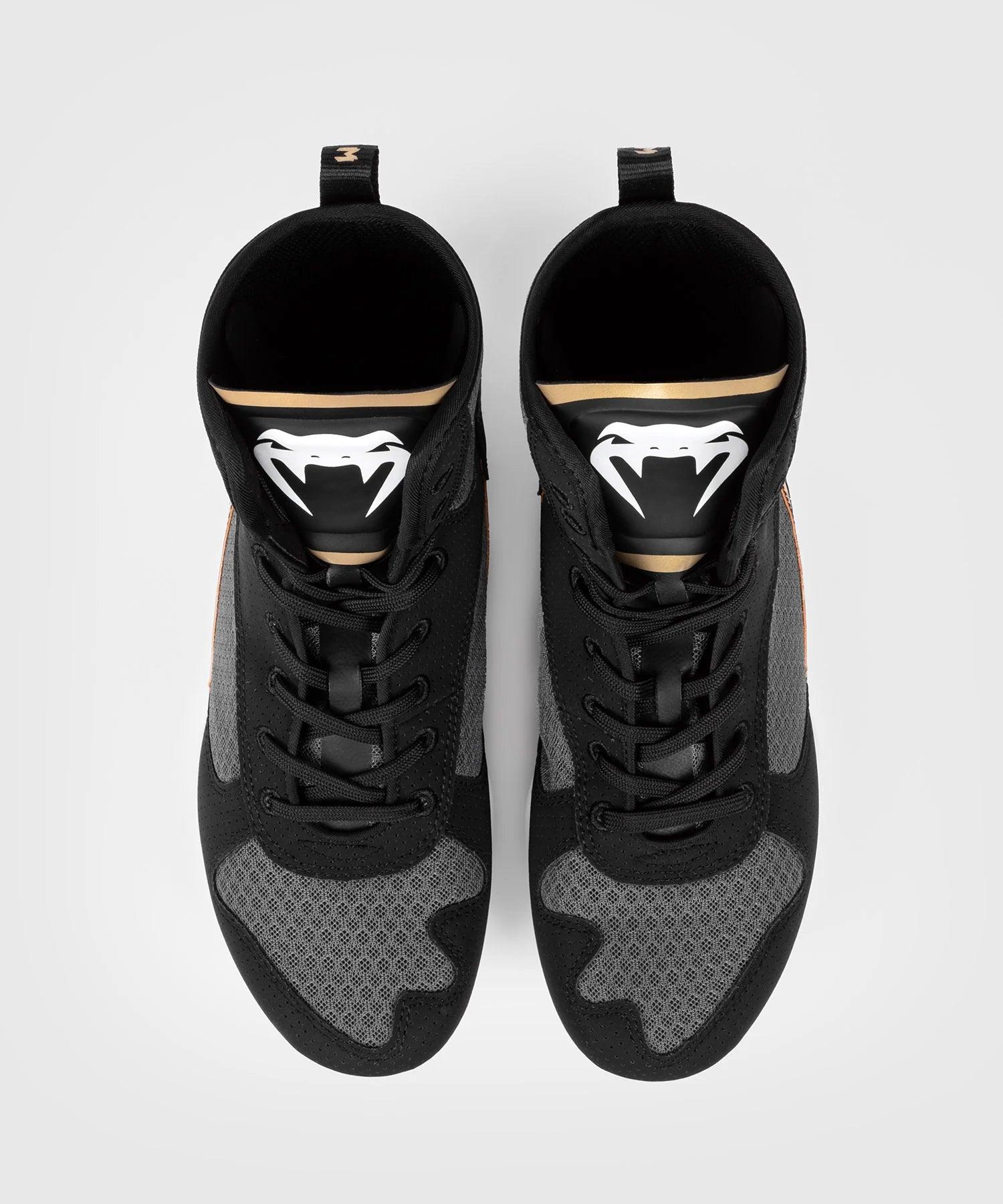 Chaussures de boxe Venum Elite - Noir/Blanc/Or