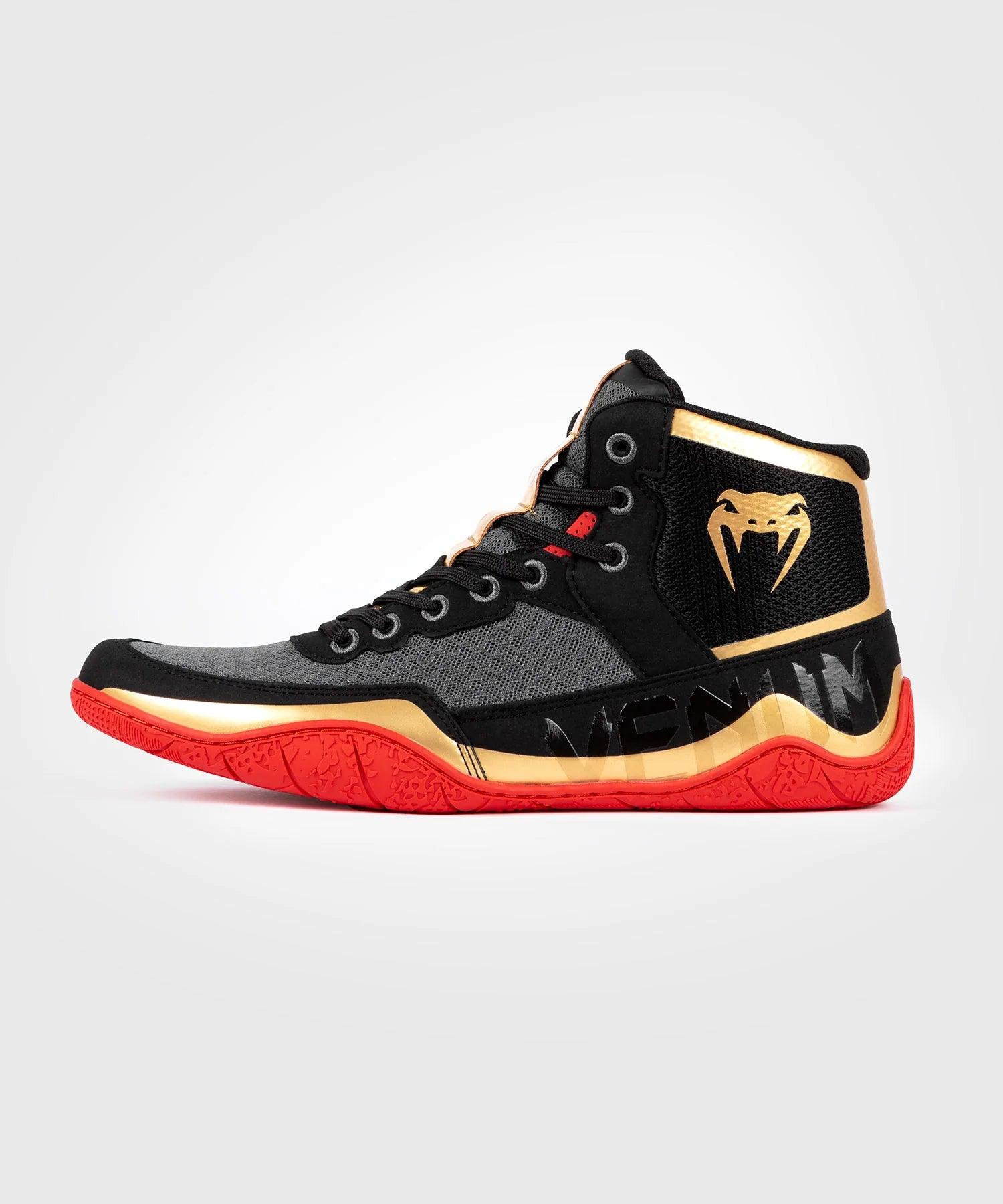 Chaussures de lutte Venum Elite - Noir/Or/Rouge