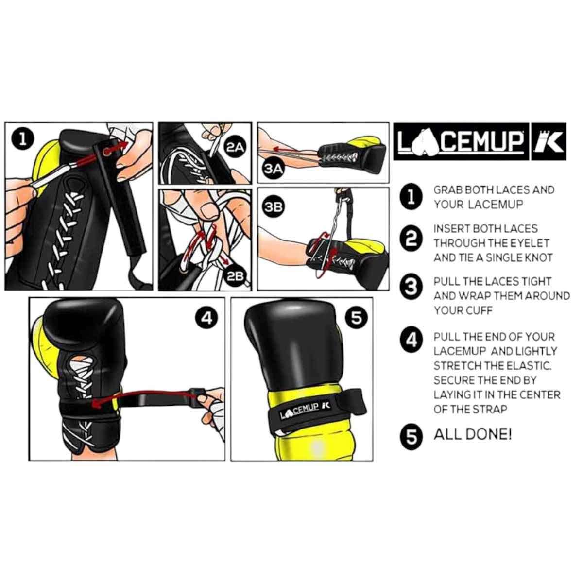 Convertisseur pour Gants à Lacets Lacemup King Pro Boxing guide d'utilisation