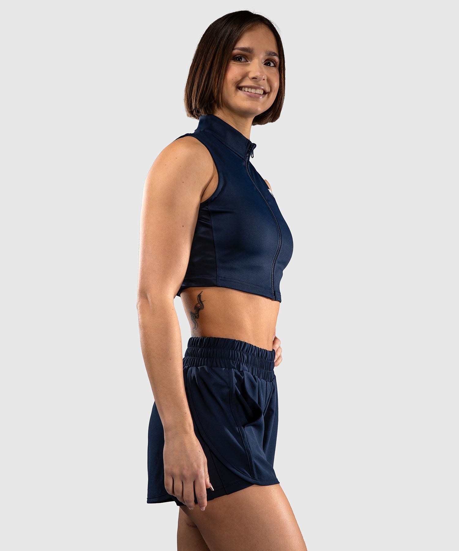 Crop Top pour Femme Venum Sculpt Shape - Bleu Marine