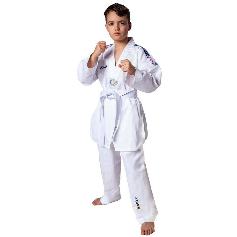 Dobok enfant Kwon Club Line Blue Tiger + Ceinture