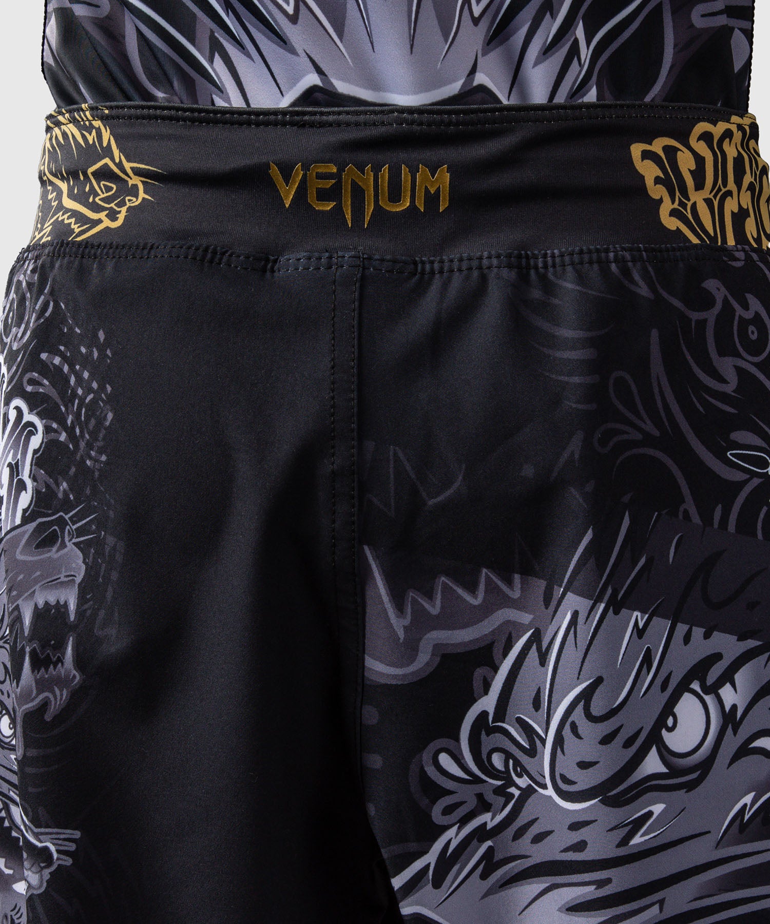 Fightshort enfant Venum Wolf Atak - Noir/Gris 10 ans