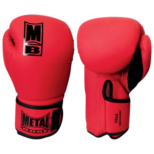 Gants d'entrainement Metal Boxe MB - Rouge/Noir