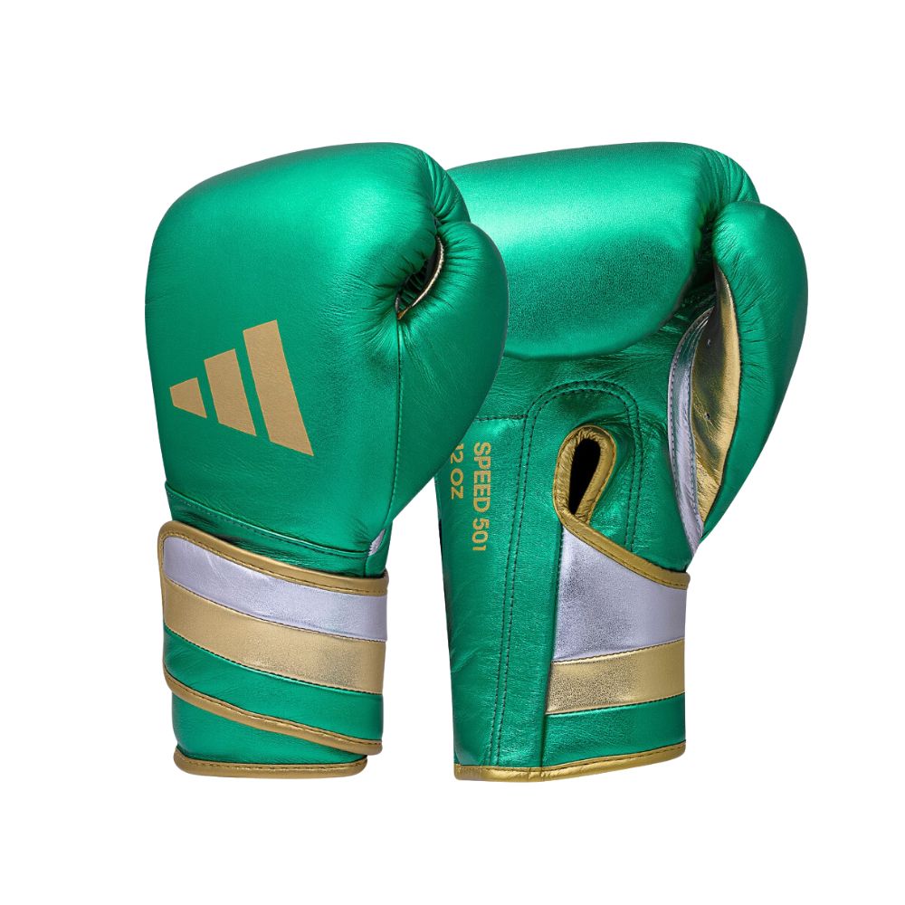 Gants de Boxe Adidas entrainement intensif Speed 501 - Vert/Or