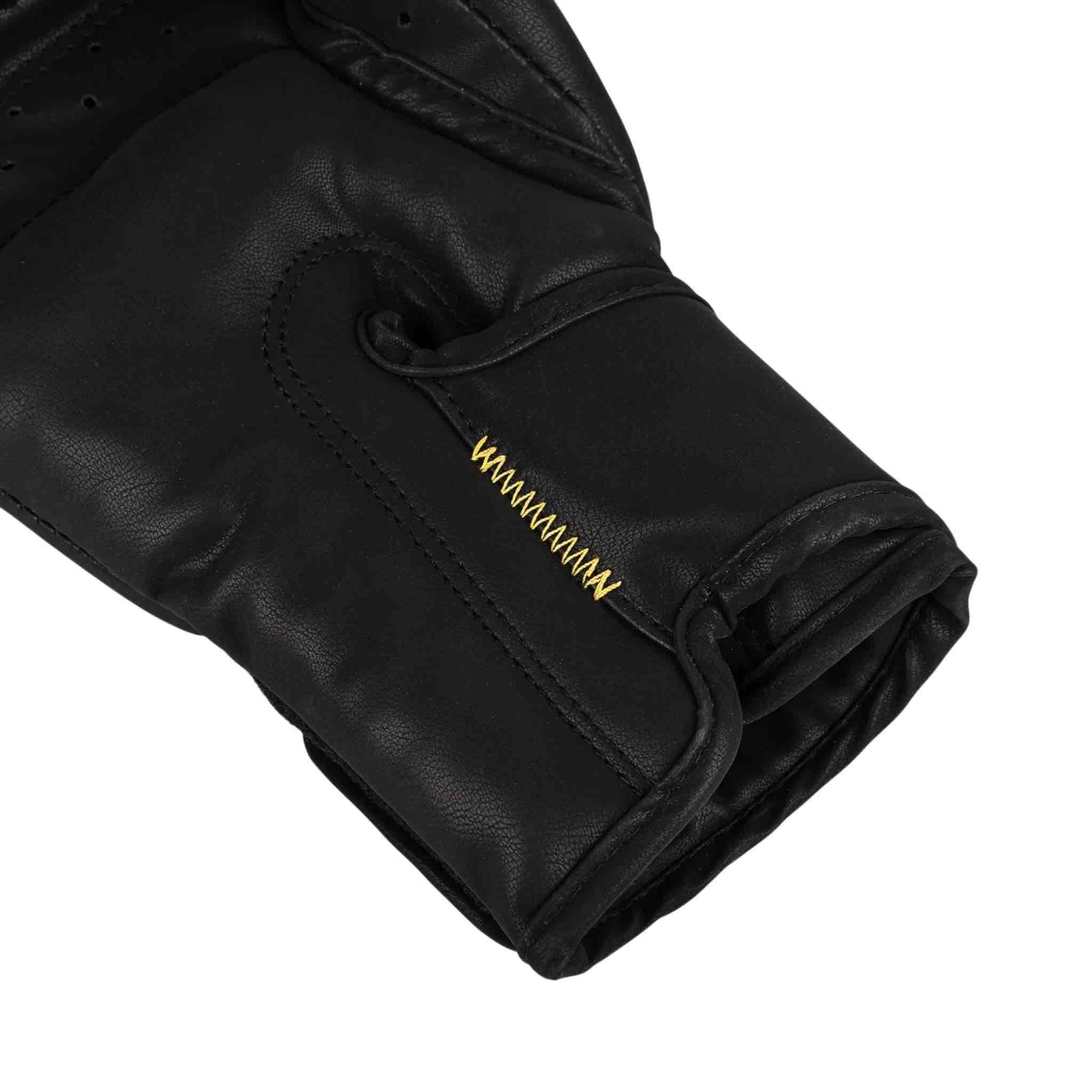 Gants de Boxe Venum Serpenti – Noir/Argent/Or manchette