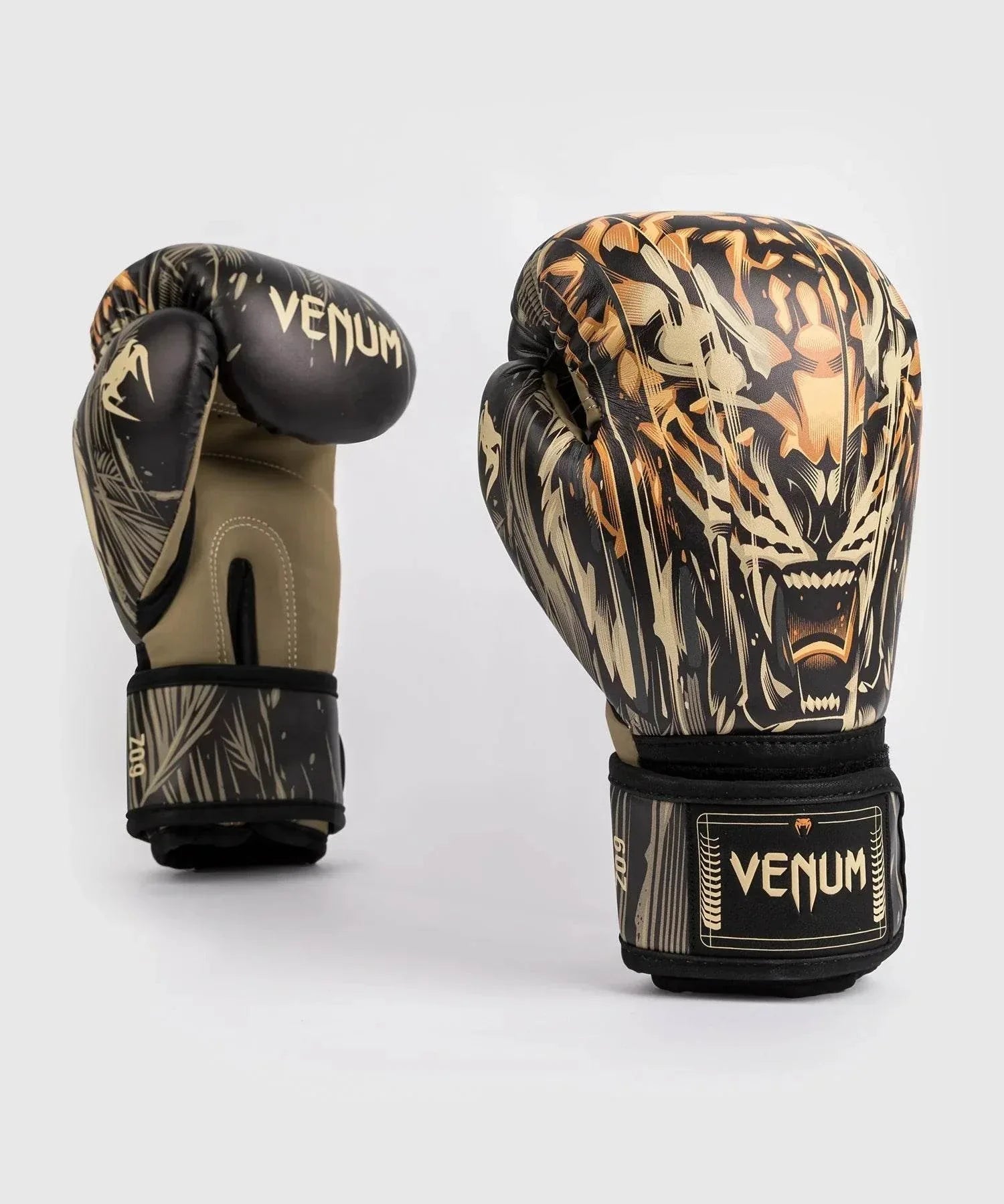 Gants de Boxe Venum Tiger Enfants - Noir/Orange Néon