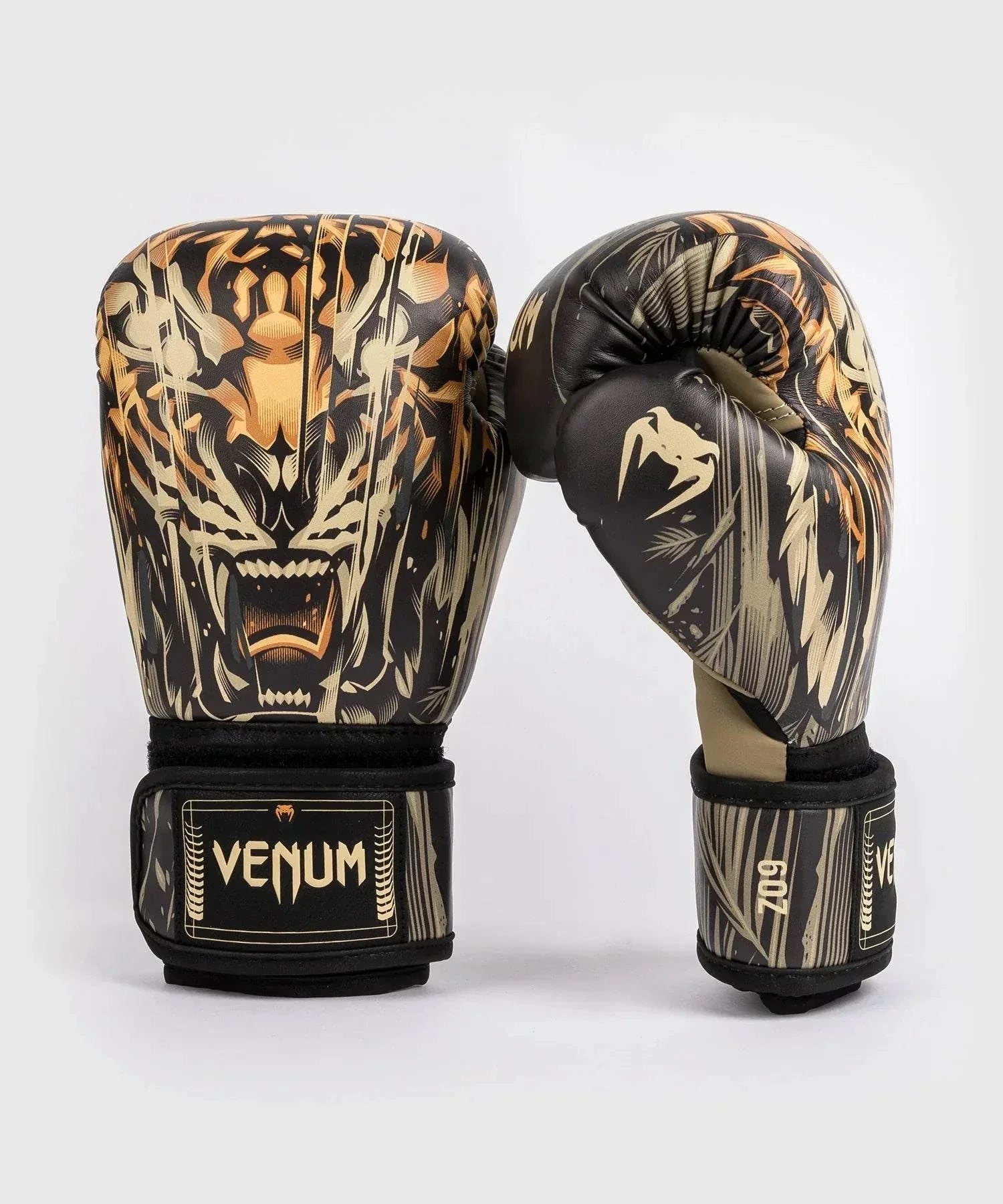 Gants de Boxe Venum Tiger Enfants - Noir/Orange Néon