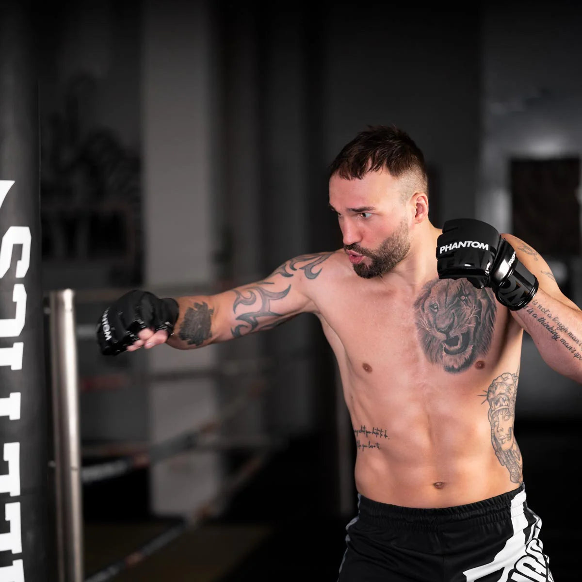 Gants de MMA APEX hybrid - Phantom Athletics - Noir