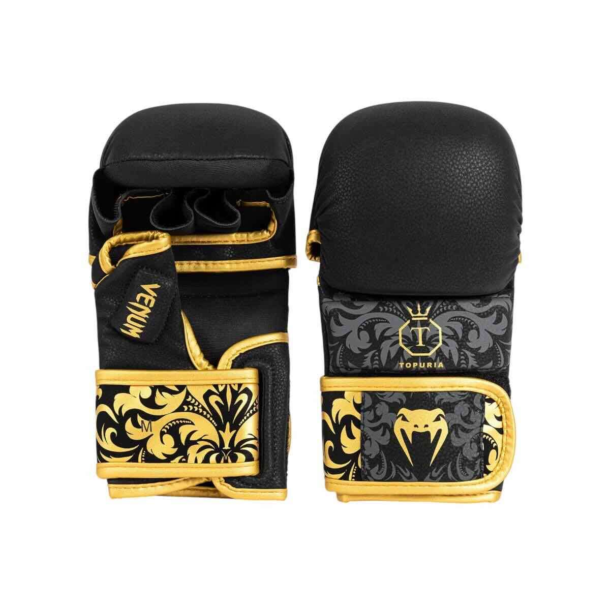 Gants de MMA Sparring Venum x Ilia Topuria Unmatched - Noir/Or