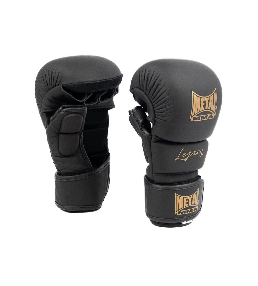 Gants de Sparring MMA LEGACY - Metal Boxe - Noir/Or
