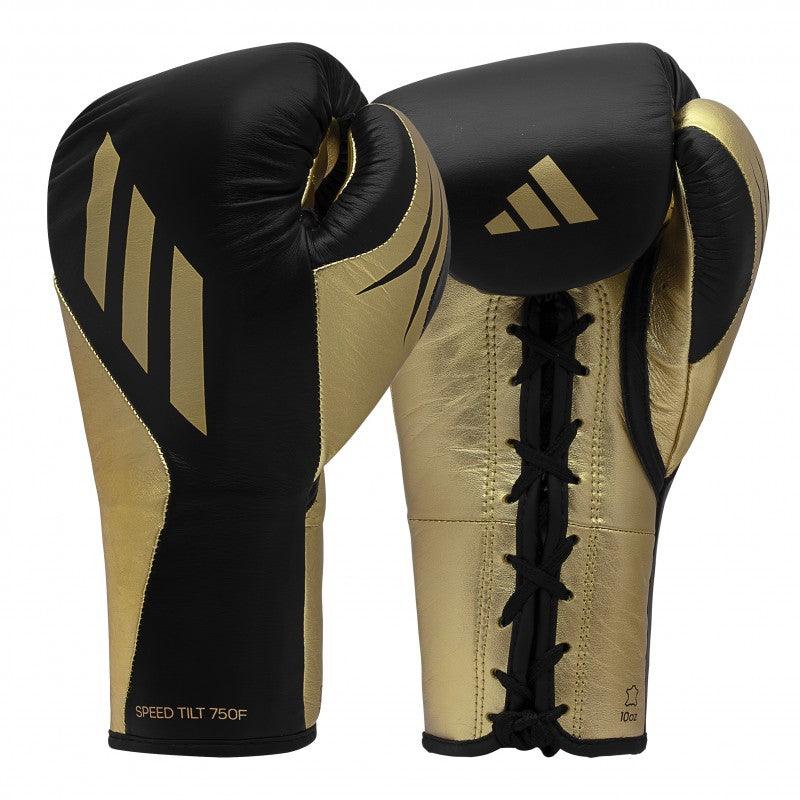 Gants de boxe Pro à lacets Adidas Speed Tilt 750 - Noir/Or