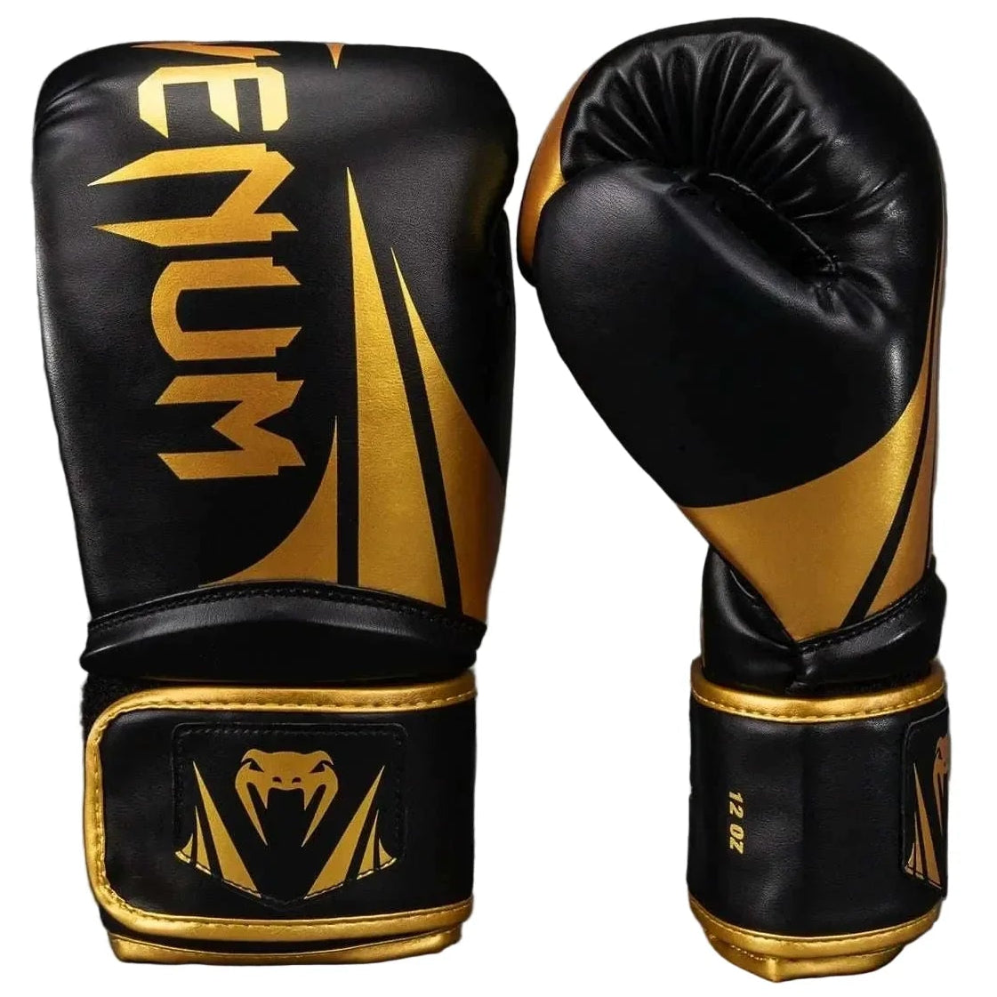 Gants de boxe Venum Challenger 2.5 noirs et or pour entraînement et protection optimale