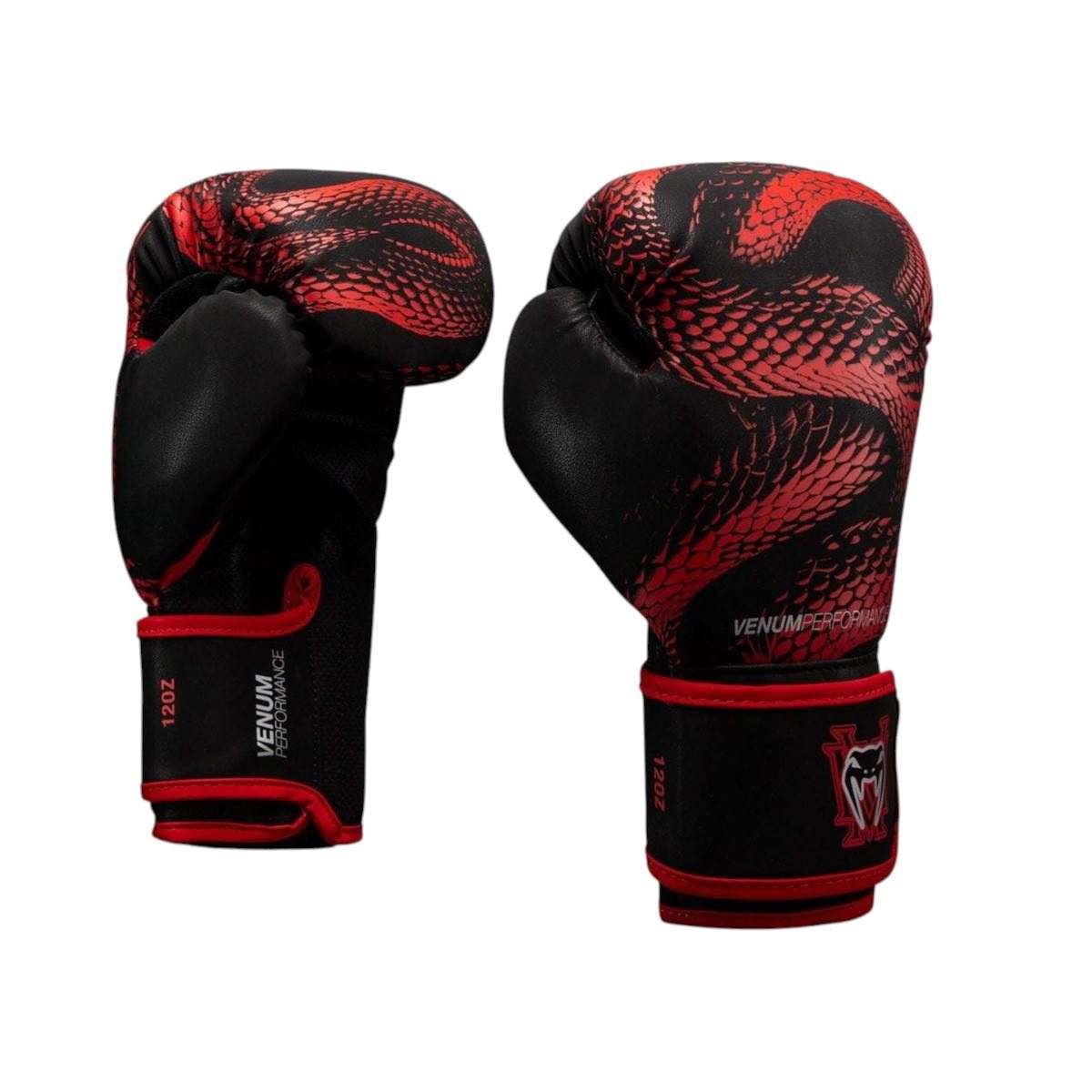 gants de boxe venum matupa noir rouge argent