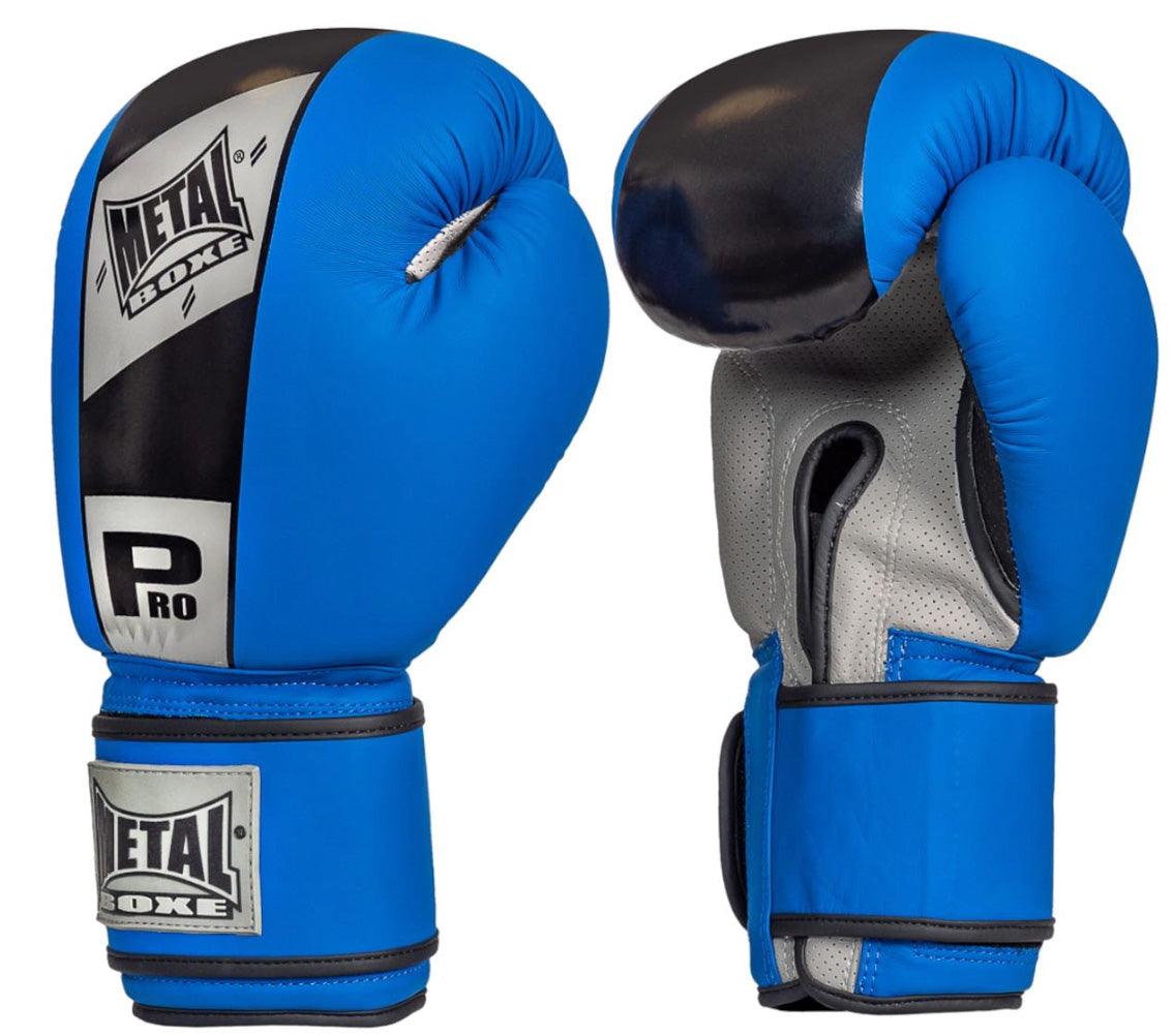 Gants de boxe Metal Boxe Compétition Velcro Pro (MB222) Bleu